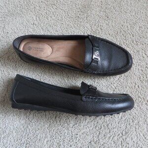 Giani Bernini Womens Dailyn Loafers/Flats Size 10 Black Leather Memory Foam